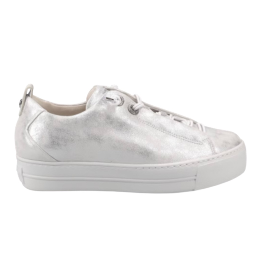Silver Leather Sneakers. Women’s Us Sizes